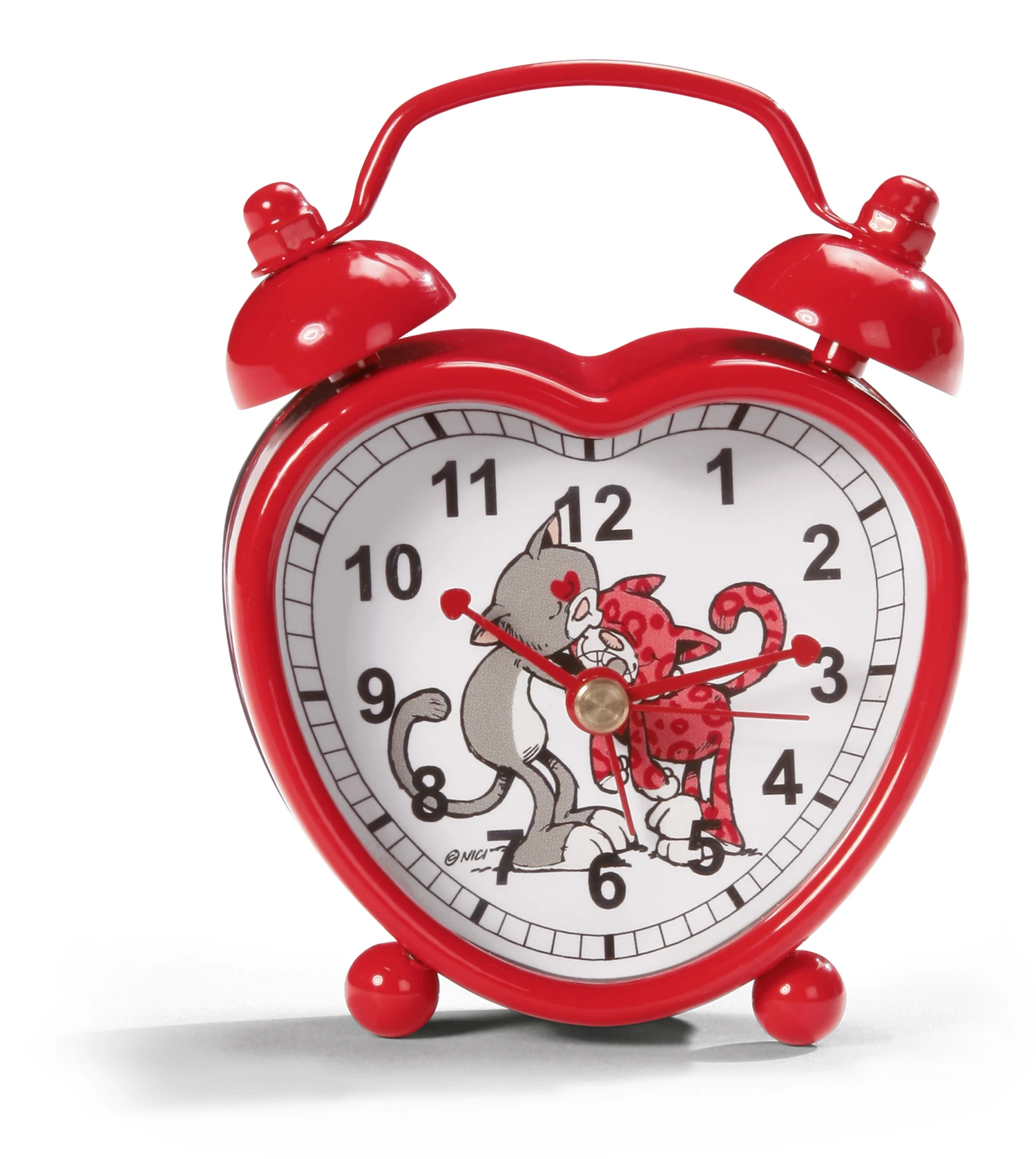 Nici 32455 Mini-Herzwecker Alarm Clock Love Cats Katzen Grau Und Rot 3 Nici 32455 Mini-Herzwecker Alarm Clock Love Cats Katzen Grau Und Rot