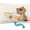Nici 32650 Kissen Reisekissen Biber Brandon 43x25cm Plüsch Kuschelkissen Summer -Donau - Zwerge 32650 2048x1580