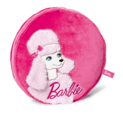 Nici 34366 Kissen Barbie Pudel Sequin Rosa Ø 35cm Plüsch