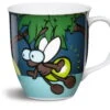 Nici 35708 Porzellantasse Glühwürmchen Glowing Ringo Blau Kaffeetasse Teetasse -Donau - Zwerge 35708 2048x1770