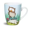 Nici 35923 Porzellan-Tasse Eule Oscar Forest Friends Kaffeetasse Teetasse -Donau - Zwerge 35923 2048x1977