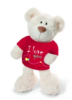 Nici 37756.1 Classic Bear Creme Mit Rotem T-Shirt "I Love You" 35cm Plüsch Schlenker -Donau - Zwerge 37756 1 1