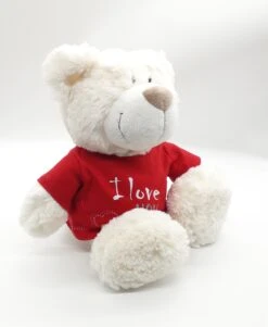 Nici 37756.1 Classic Bear Creme Mit Rotem T-Shirt "I Love You" 35cm Plüsch Schlenker -Donau - Zwerge 37756 1 9