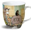 Nici 38654 Porzellantasse Nilpferd, Giraffe & Stachelschwein Kaffeetasse -Donau - Zwerge 38654 me
