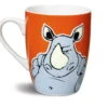 Nici 39223 Tasse Nashorn "´n Scheiss Muss Ich" Porzellan Kaffeetasse Teetasse Wild Friends -Donau - Zwerge 39223b 2048x1819