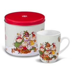 Nici 42584 Porzellantasse & Keksdose Geschenkset Santa´s Helpers Weihnachten