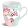 Nici 42712 Tasse Lama All You Need Is Love Porzellan Kaffeetasse Teetasse 310ml -Donau - Zwerge 42712 01 HA Frei 2048x1890