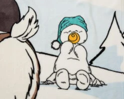 Nici 44158 Kuschel-Decke Winter Glamour Rentier Gans Pinguin 125x160cm Plüsch -Donau - Zwerge 44158 04 ZA me