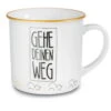 Nici 45013 Porzellantasse Metallic "Gehe Deinen Weg" Lama Kaffeetasse Teetasse -Donau - Zwerge 45013 01 HA Frei 2048x1638