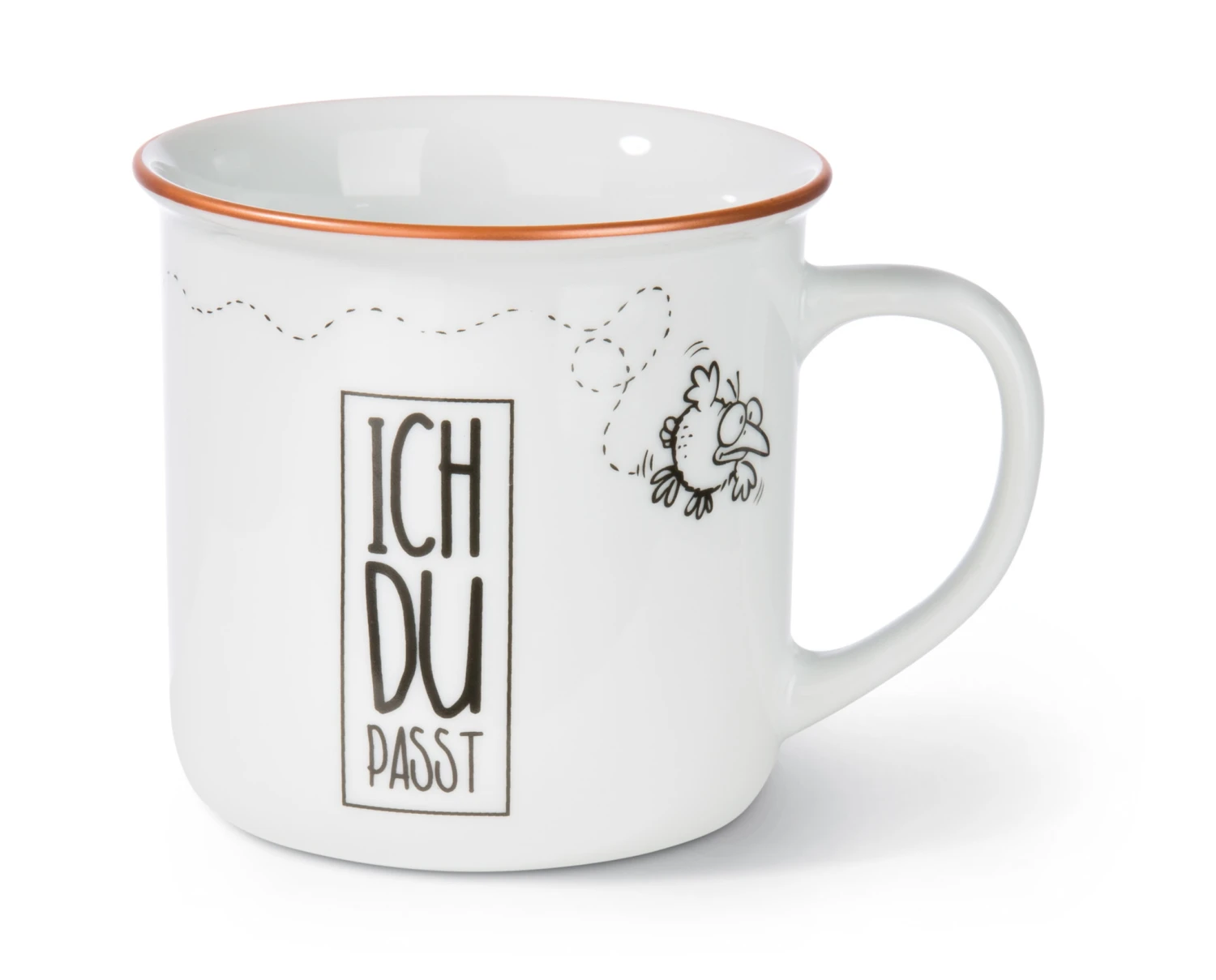 Nici 45039 Porzellantasse Metallic "Ich Du Passt" Bronze Metallic Vögel 3 Nici 45039 Porzellantasse Metallic "Ich Du Passt" Bronze Metallic Vögel