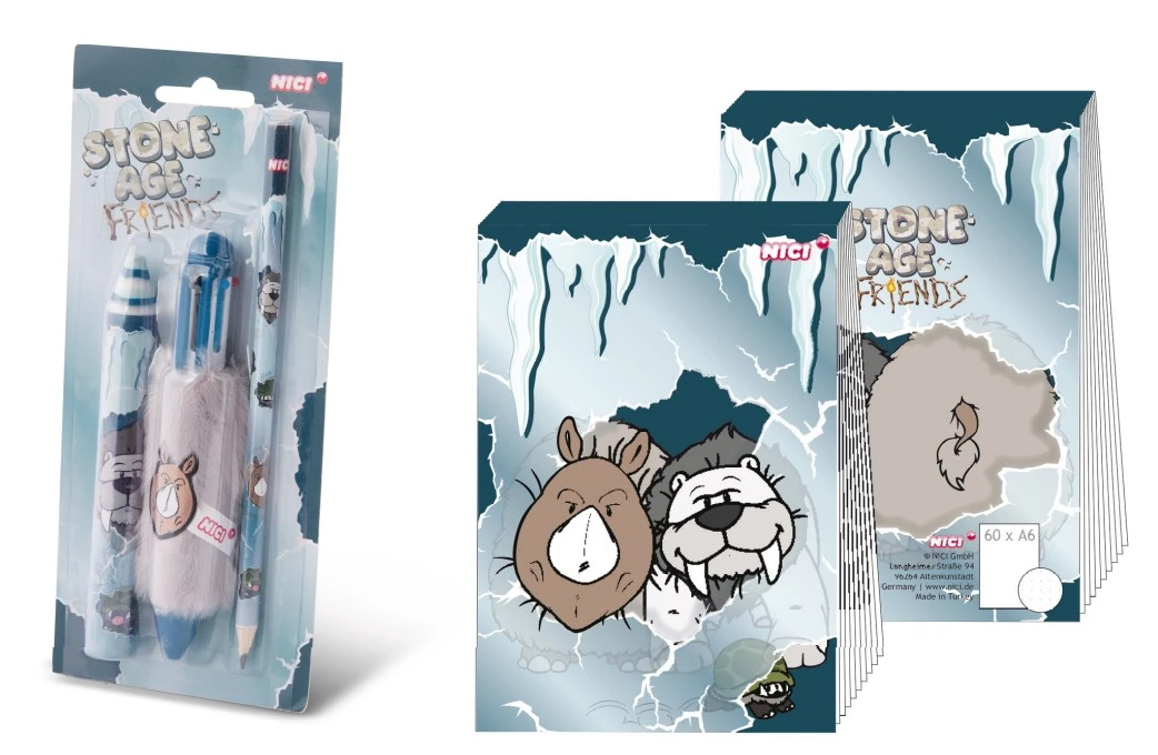 Nici 46663/46664 Schreibset Block Stifteset Geschenkset Stone Age Friends 3 Nici 46663/46664 Schreibset Block Stifteset Geschenkset Stone Age Friends