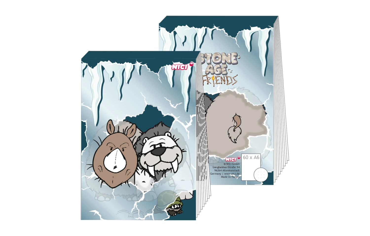 Nici 46663/46664 Schreibset Block Stifteset Geschenkset Stone Age Friends 5 Nici 46663/46664 Schreibset Block Stifteset Geschenkset Stone Age Friends – Bild 3