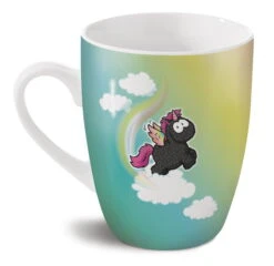Nici 47387 Porzellantasse 310ml Einhorn Rainbow Yin & Yang Auf Wolken -Donau - Zwerge 47387 02 ZA Frei 2048x1992