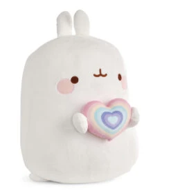 Nici 48227 Molang Mit Regenbogenherz 80cm Stretch-Plüsch Kuscheltier Kawaii