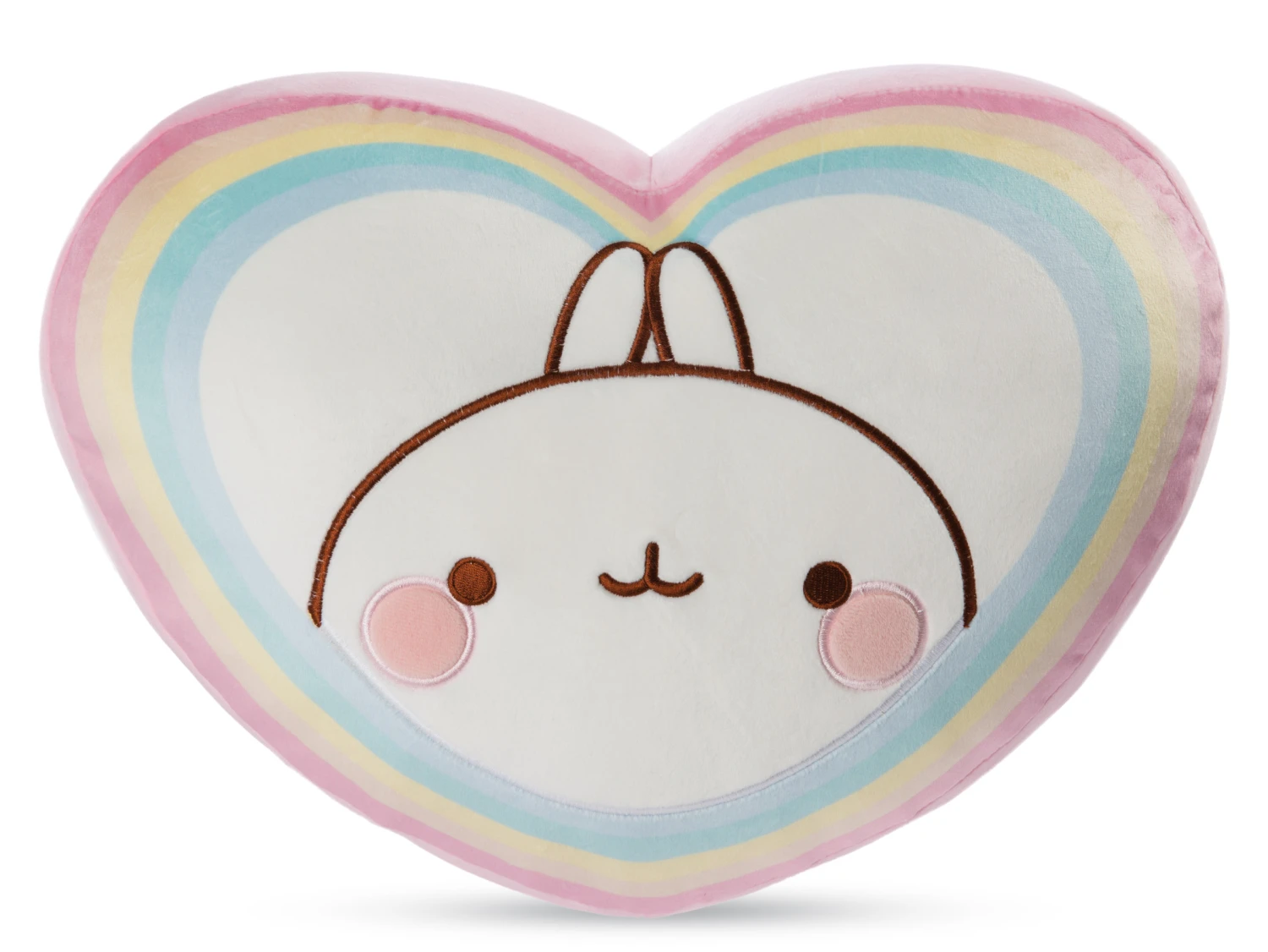 Nici 48228 Kissen Herzförmig Molang Regenbogenherz 40x30cm Stretch-Plüsch Kawaii 3 Nici 48228 Kissen Herzförmig Molang Regenbogenherz 40x30cm Stretch-Plüsch Kawaii
