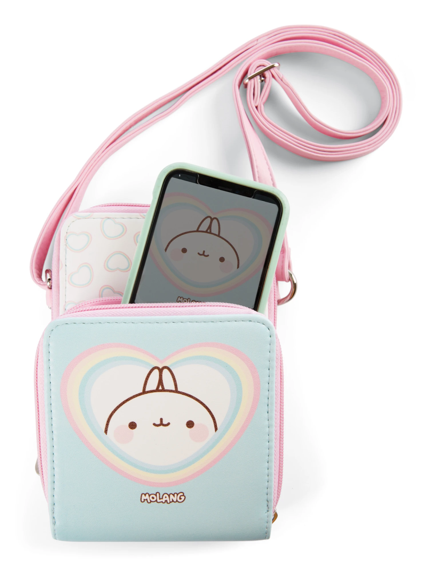 Nici 48230 Umhängetasche Schultertasche Molang Regenbogen 18,5cm Kawaii 4 Nici 48230 Umhängetasche Schultertasche Molang Regenbogen 18,5cm Kawaii – Bild 2