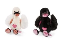 Nici 48268 + 48269 SET Zwei Schwäne 35cm Plüsch Kuscheltier Love Classics GREEN