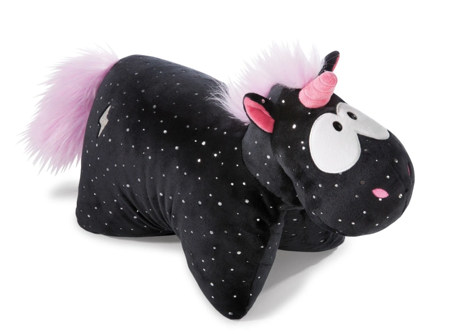 Nici 41426 Kuscheltier-Kissen 2in1 Schwarzes Einhorn Carbon Flash Plüsch 40x30cm 4 Nici 41426 Kuscheltier-Kissen 2in1 Schwarzes Einhorn Carbon Flash Plüsch 40x30cm – Bild 2