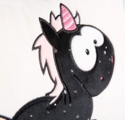 Nici 41428 Kissen Schwarzes Einhorn Carbon Flash Rechteckig 43x25cm Plüsch -Donau - Zwerge 57bt0OWNdq5FpH1
