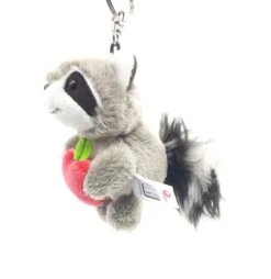 Nici 90792 Schlüsselanhänger Waschbär Rod Mit Apfel 10cm Plüsch Taiwan Limited -Donau - Zwerge 90792 1